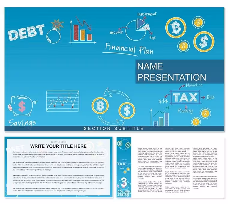 Debt Management PowerPoint Template - Fully Editable Financial Diagrams | Instant Download