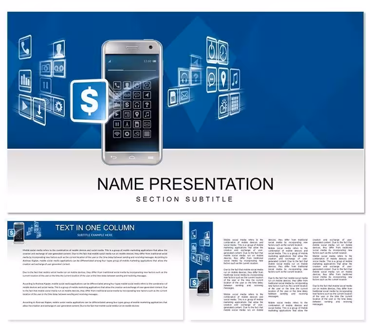 Smartphone Application Developers PowerPoint template