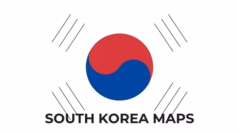 South Korea Map for Keynote: Craft Engaging Geographic Narratives
