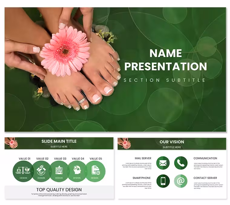 Spa Treatments for Hands and Feet PowerPoint Template: Pamper Your Audience
