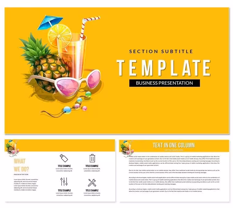 Cocktail PowerPoint Template - Design Presentation