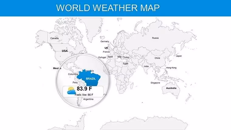 Brazil Weather PowerPoint Map