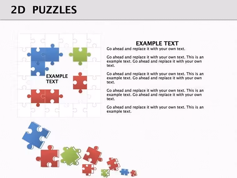 2D Puzzles Keynote Diagram Presentation: Piece Together Persuasion