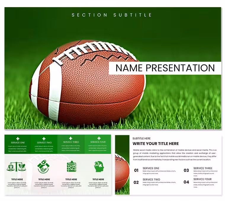 American Football PowerPoint Template: Drive Your Message Downfield