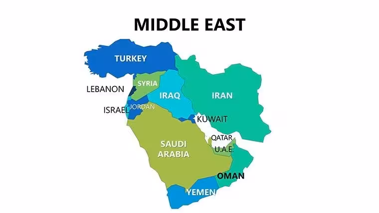 Middle East Maps Keynote Template: Navigate Geopolitical Narratives