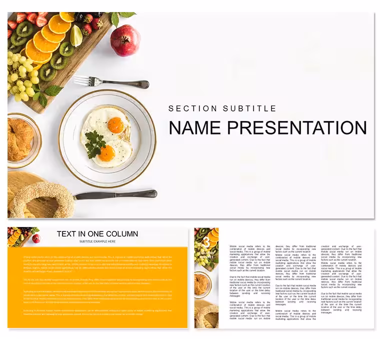 Delicious and Healthy Breakfast PowerPoint template