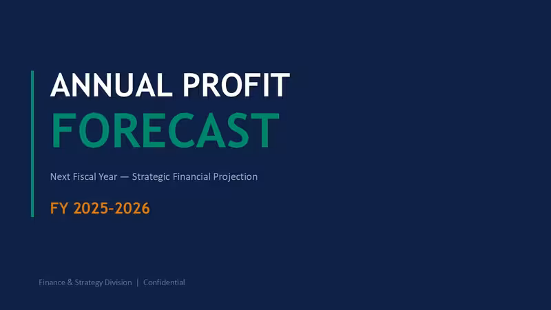 Profit Forecast PowerPoint Template - Editable PPTX | ImagineLayout