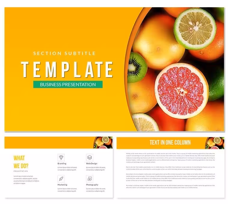 Food Vitamins PowerPoint template