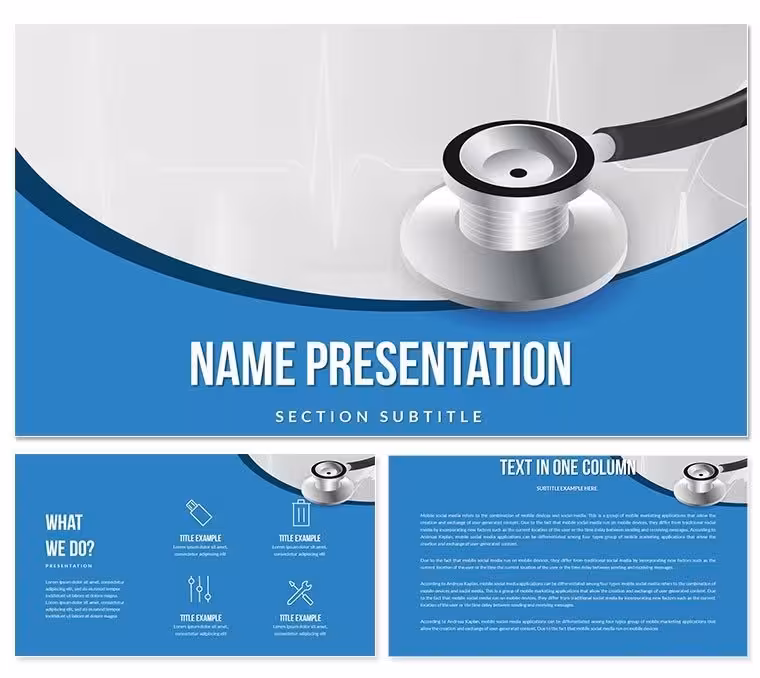 Pediatric Stethoscope PowerPoint templates