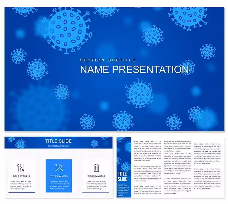 Virus Background PowerPoint Template for Medicine