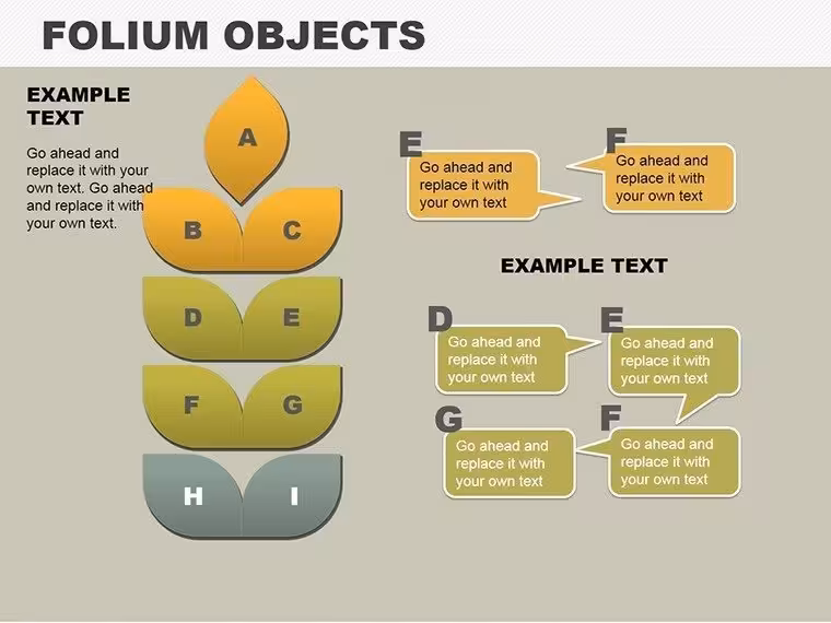 SWAP Folium Objects PowerPoint Template - Geo Charts