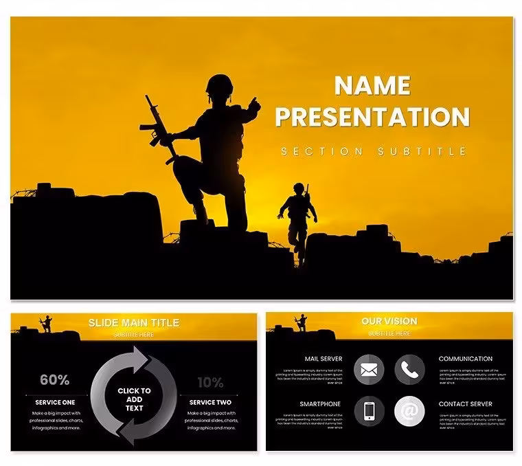 Armed Forces War Keynote Template: Forge Impact in Every Conflict Narrative