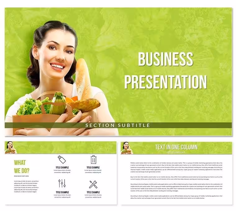 Free Healthy Food PowerPoint Template for Nutrition & Wellness