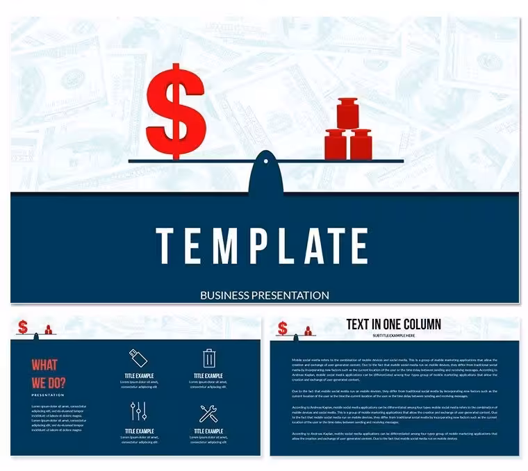 Dollar Weight Scale PowerPoint templates