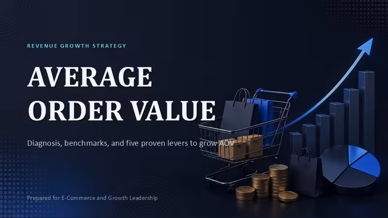 Average Order Value PowerPoint Template with Editable Charts