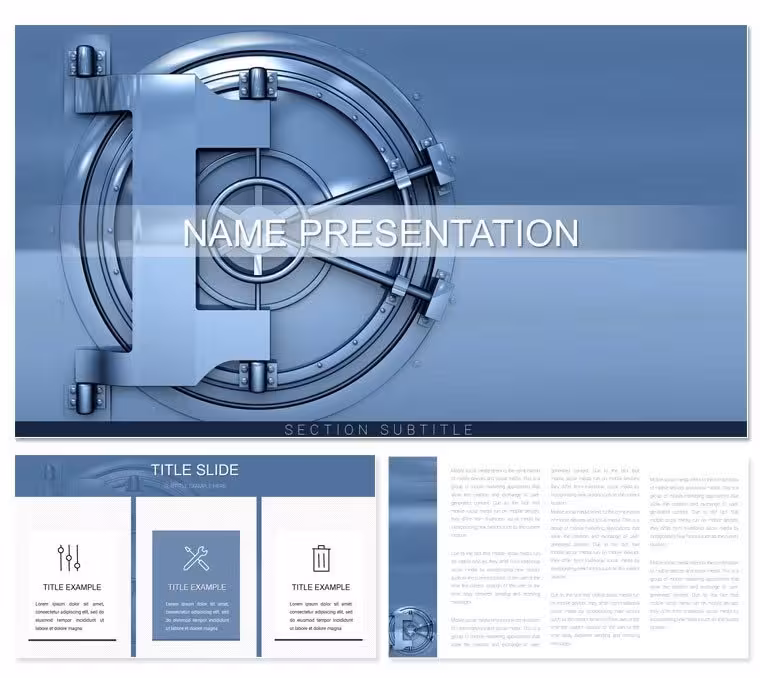 Bank Safe PowerPoint Template: Fortify Your Financial Visuals