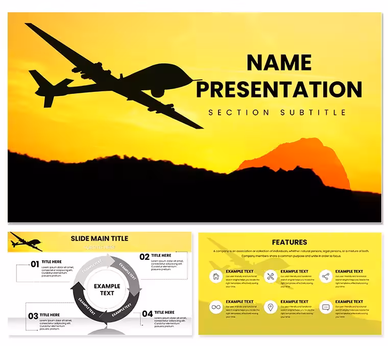 Drone Warfare Military Tech PowerPoint Template