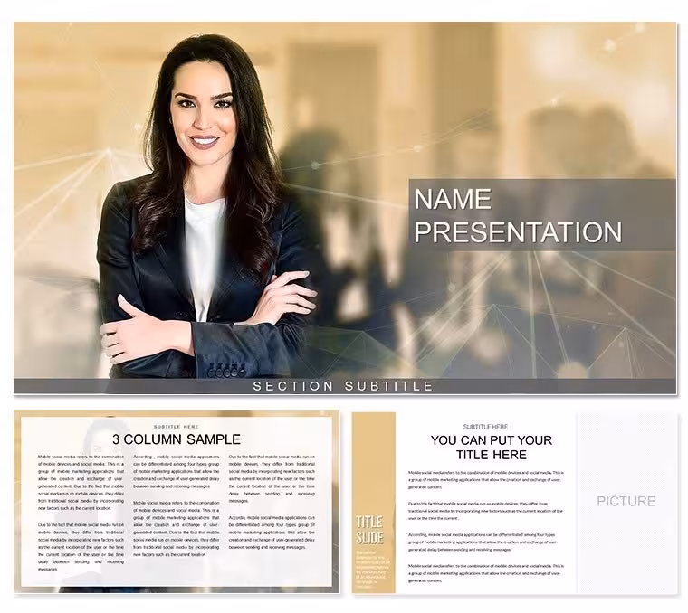 Business Lady Diagrams - Editable PPTX | ImagineLayout