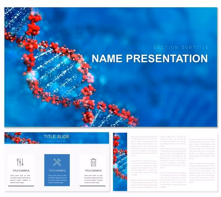 DNA Gene Chain PowerPoint Template: Decode Genetics with Ease