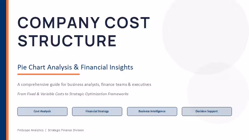 PowerPoint Pie Chart Cost Structure - Editable PPTX