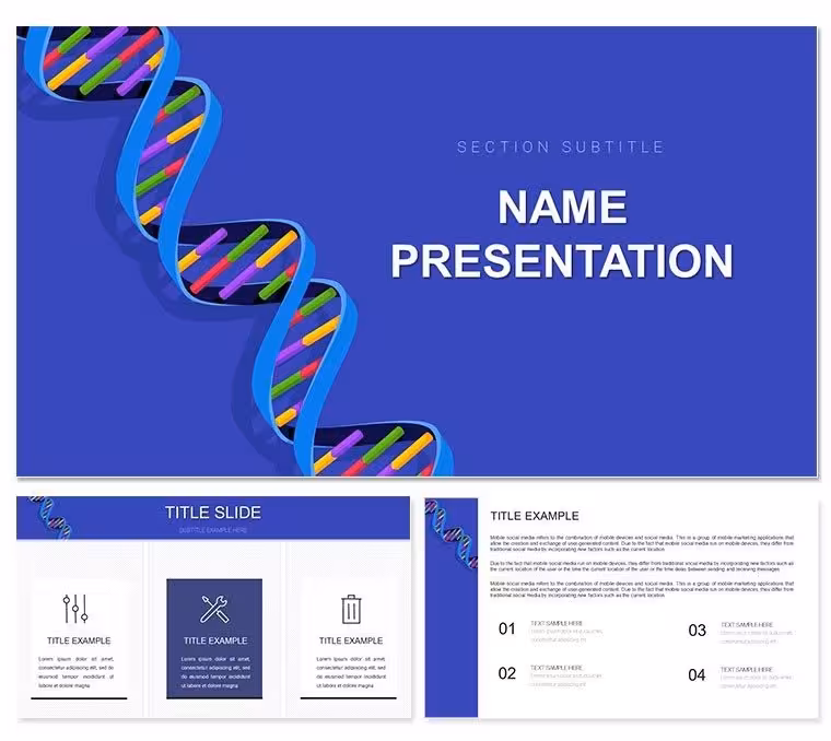 "DNA, Genes, and Chromosomes PowerPoint Template"
