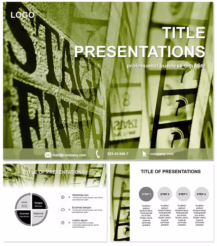 Film Clips PowerPoint Template: Design Presentation
