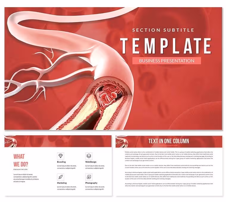 Blood vessel shunting PowerPoint template