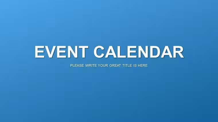Event Calendar PowerPoint Charts Template - Editable