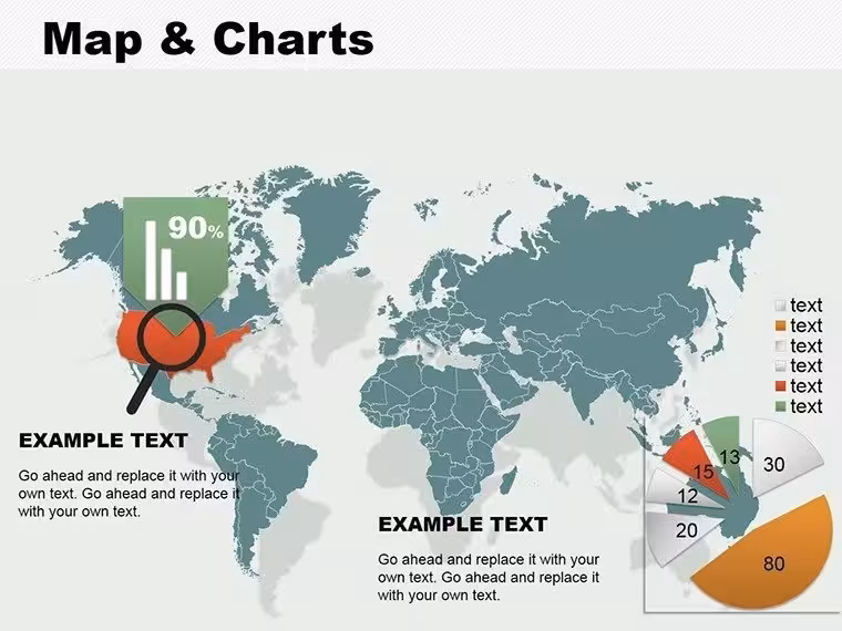 Map and Charts PowerPoint Diagrams