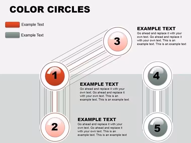 Vibrant Color Circles Charts for PowerPoint