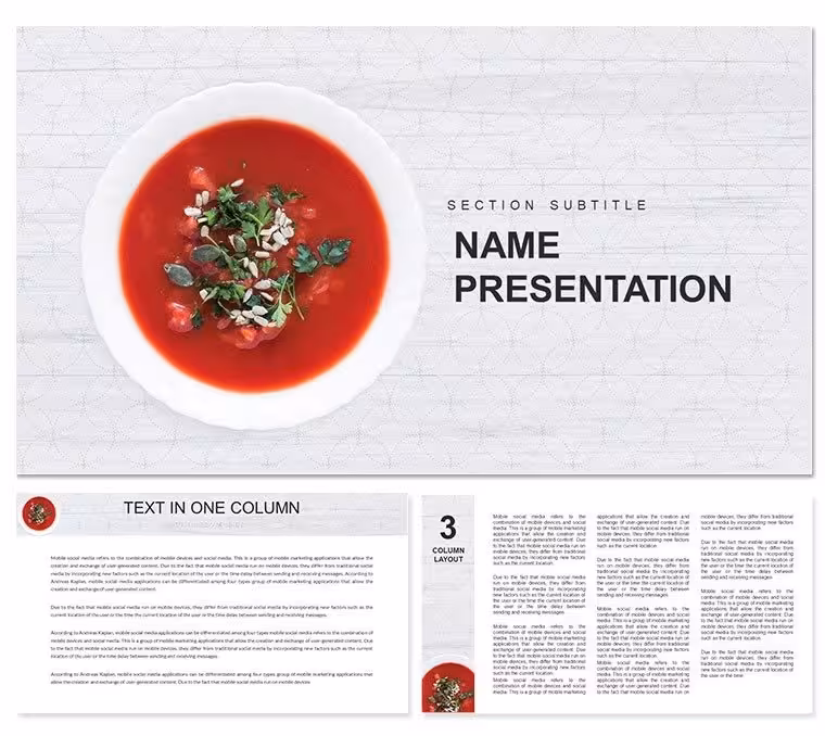 Soup Recipes PowerPoint template