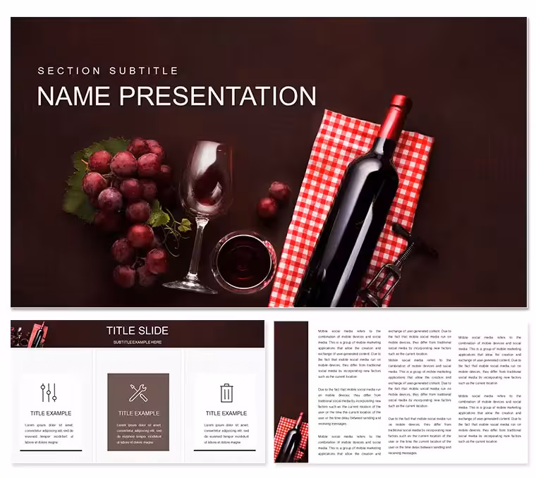 Premium Wine Brand PPT Template