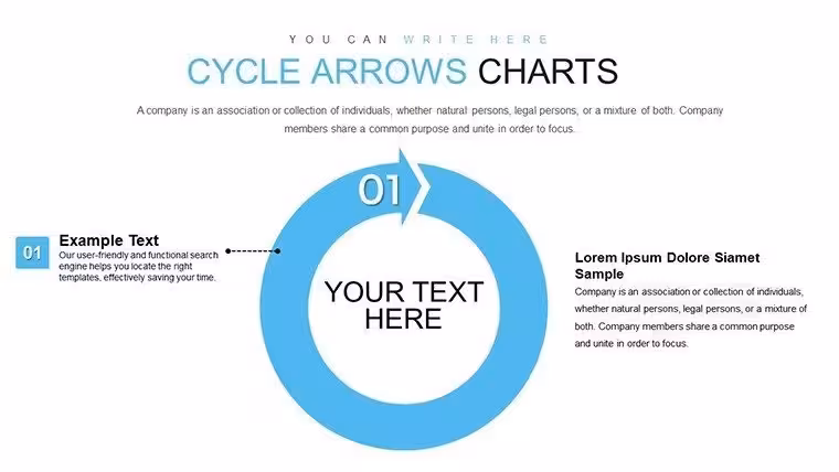 Cycle Diagram PowerPoint Template with Arrows - 24 Fully Editable Slides | Instant Download