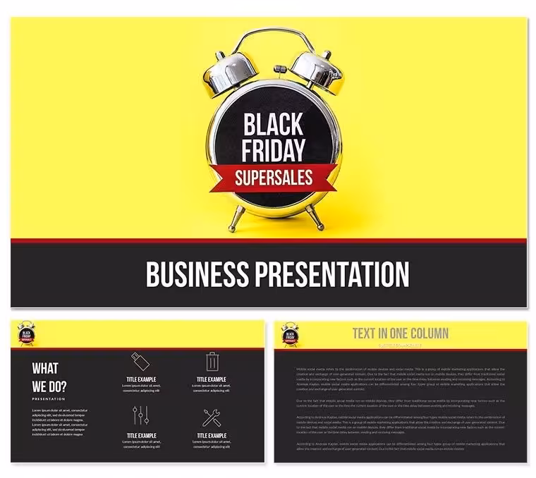 Black Friday Super Sales PowerPoint Template for Presentation