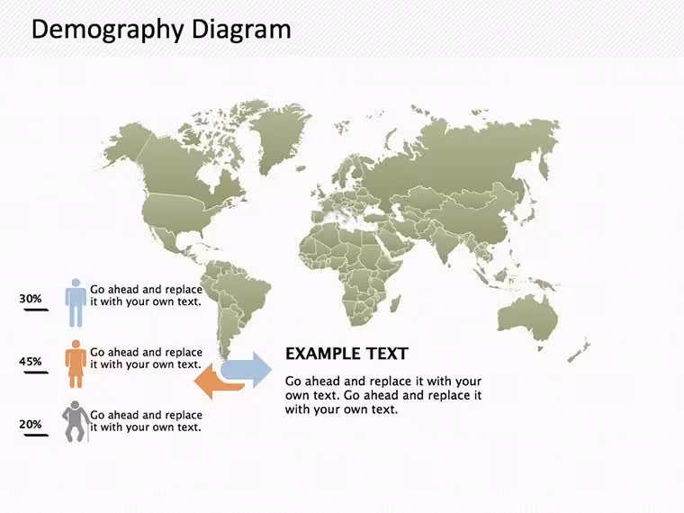 Map Demography Keynote Diagram Template