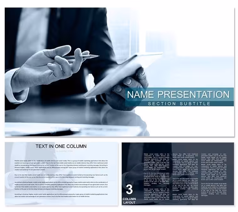Business Signs PowerPoint Template Presentation