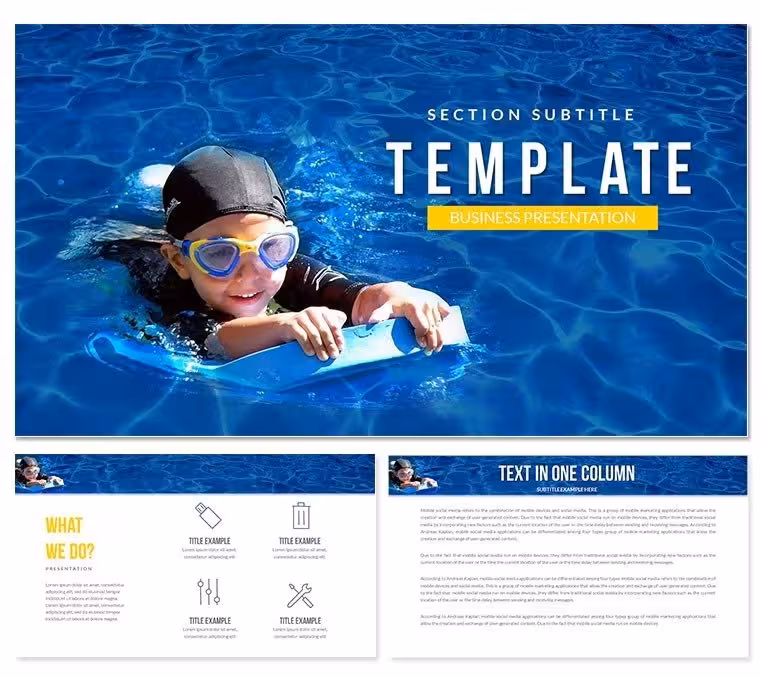 Swimming lessons PowerPoint Templates