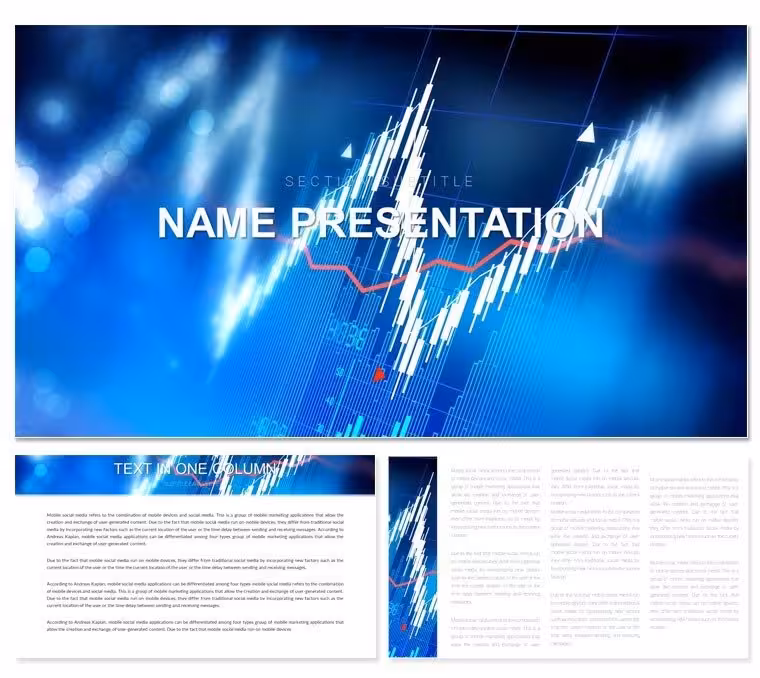 Securities Share Price PowerPoint Template: Charting Equity Edges