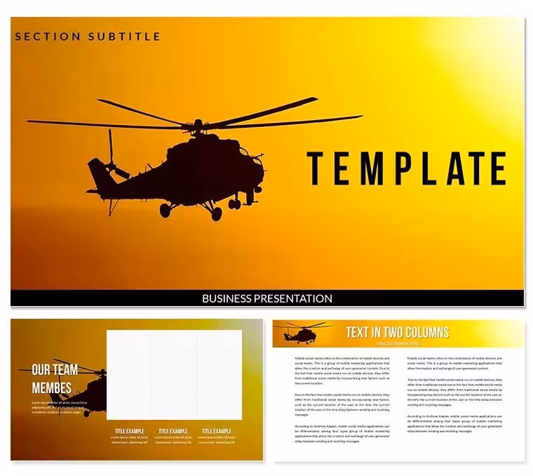 Download Military Helicopter PowerPoint Template, PPT