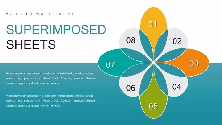Superimposed Boundary Sheets Keynote Charts Template: Elevate Your Comparisons