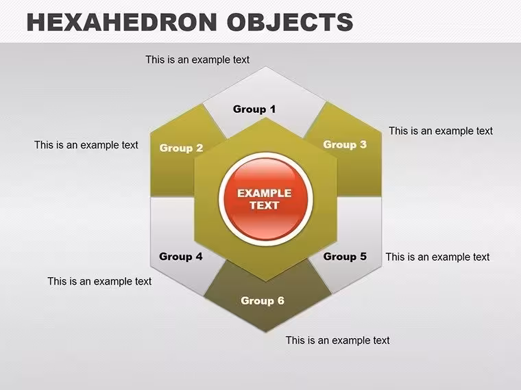 Hexagonal Objects PowerPoint Charts - Professional Presentation Template