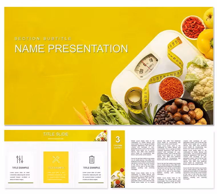Professional Diet and Healthy Food PowerPoint Template - Download Now