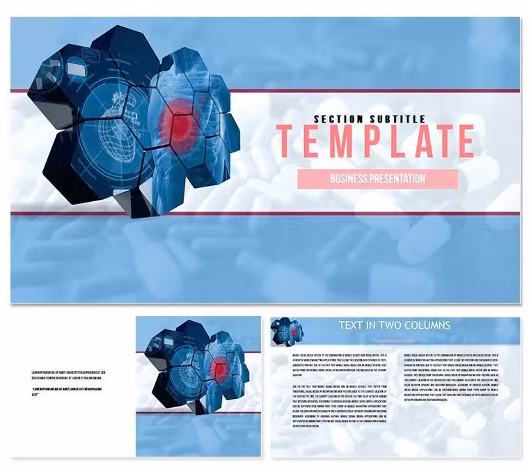 Treatment of heart disease PowerPoint templates