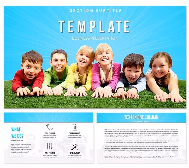Leisure, Entertainment, Recreation for Children PowerPoint templates