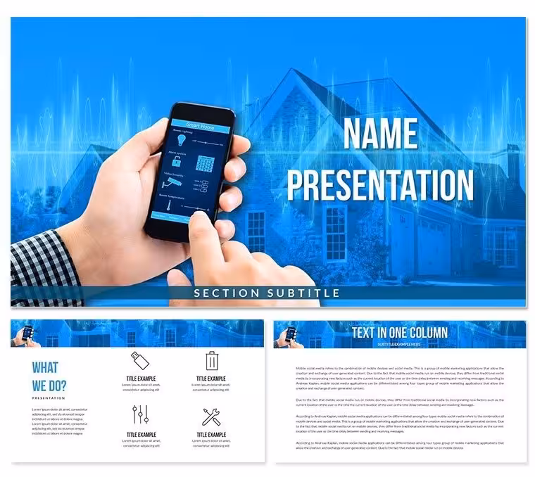 Smart House System PowerPoint Template for Presentation