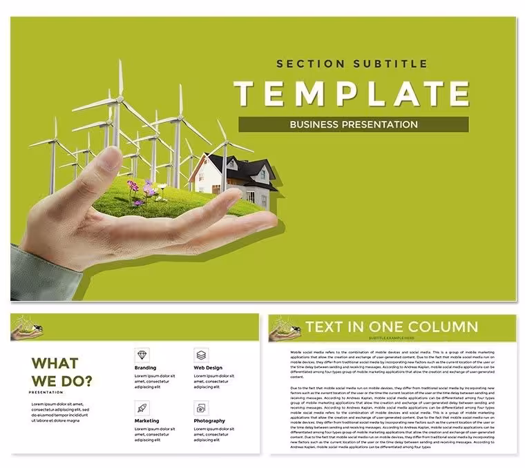 Eco-house: Modern houses PowerPoint Presentation Templates