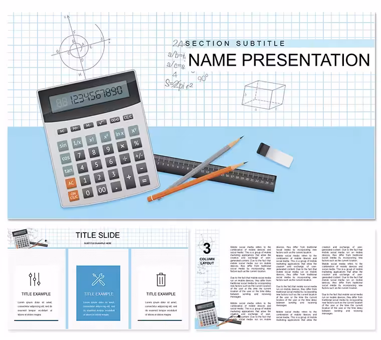 Math Problem Solver and Calculator PowerPoint Template | Download Now