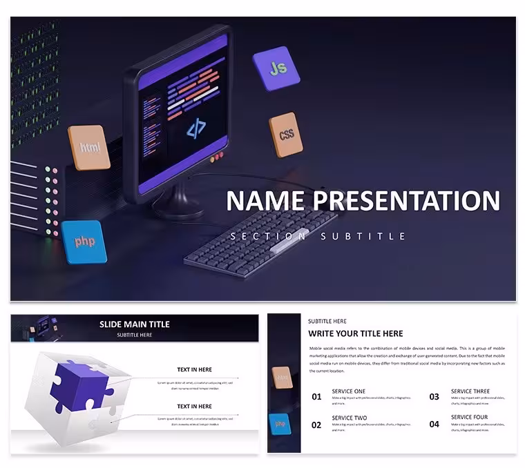 Modern Web Design Keynote Template: Pixels to Persuasion
