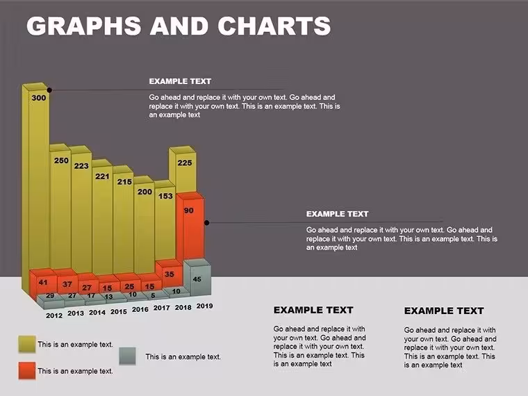 Stunning 3D Graphs & Charts PowerPoint Template