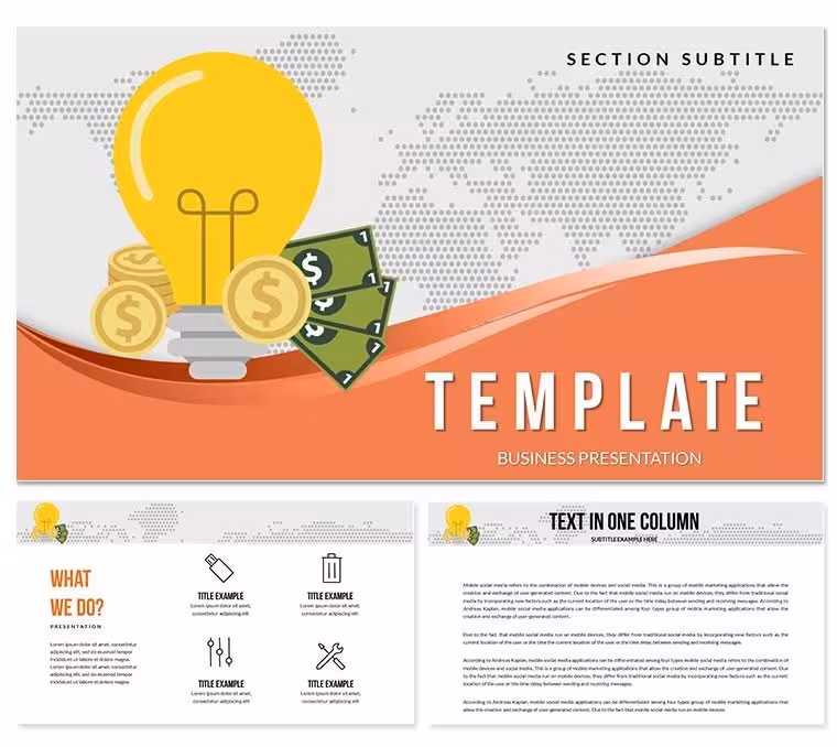Electricity Bill Payment PowerPoint Template - Professional Presentation Slides